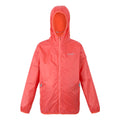 Peach Bloom - Front - Regatta Great Outdoors Childrens-Kids Lever II Packaway Rain Jacket