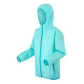 Aruba Blue-Exotic Plume - Side - Regatta Great Outdoors Childrens-Kids Lever II Packaway Rain Jacket