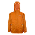 Fox-Bright Marigold - Front - Regatta Great Outdoors Childrens-Kids Lever II Packaway Rain Jacket