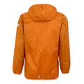 Fox-Bright Marigold - Back - Regatta Great Outdoors Childrens-Kids Lever II Packaway Rain Jacket