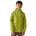 Grenoble Green-Wild Lime - Lifestyle - Regatta Great Outdoors Childrens-Kids Lever II Packaway Rain Jacket