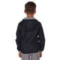 Navy - Side - Regatta Great Outdoors Childrens-Kids Lever II Packaway Rain Jacket