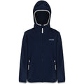 Navy - Front - Regatta Great Outdoors Childrens-Kids Lever II Packaway Rain Jacket