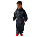 Navy - Side - Regatta Professional Baby-Kids Paddle All In One Rain Suit
