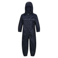 Navy - Front - Regatta Professional Baby-Kids Paddle All In One Rain Suit