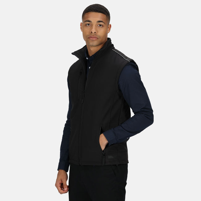 Black - Back - Regatta Professional Great Outdoors Mens Sandstorm Sleeveless Zip Up Bodywarmer