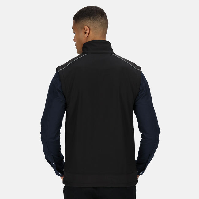 Black - Side - Regatta Professional Great Outdoors Mens Sandstorm Sleeveless Zip Up Bodywarmer