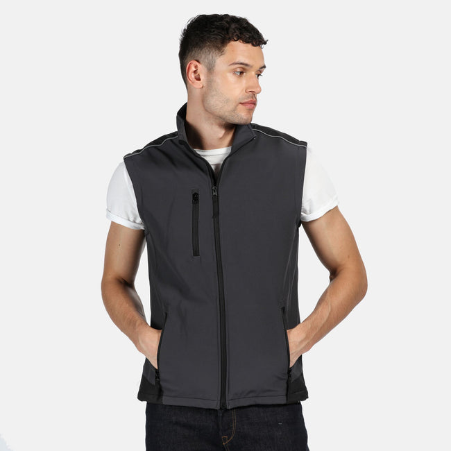 Seal Grey-Black - Back - Regatta Professional Great Outdoors Mens Sandstorm Sleeveless Zip Up Bodywarmer