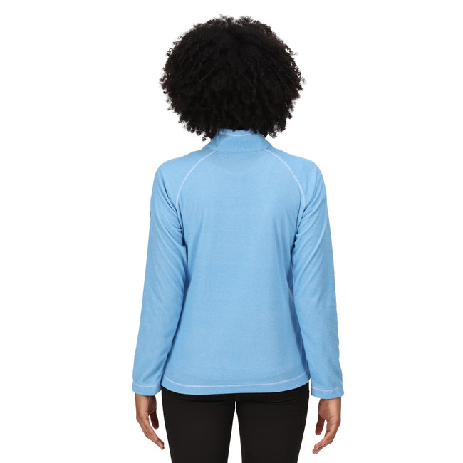 Sonic Blue-White - Side - Regatta Great Outdoors Womens-Ladies Montes Half Zip Fleece Top