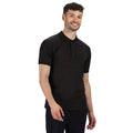 Black - Side - Regatta Professional Mens Coolweave Short Sleeve Polo Shirt