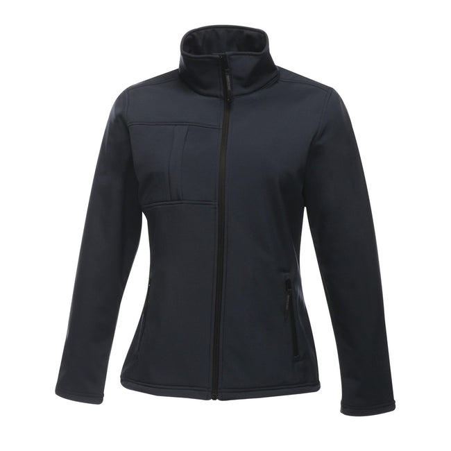 Navy-Seal Grey - Front - Regatta Womens-Ladies Octagon II Waterproof Soft Shell Jacket