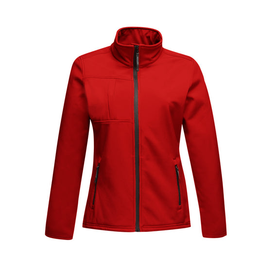 Classic Red-Black - Front - Regatta Womens-Ladies Octagon II Waterproof Soft Shell Jacket