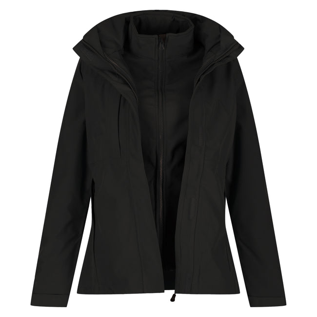 Black - Front - Regatta Professional Womens-Ladies Kingsley 3-in-1 Waterproof Jacket