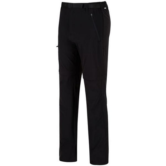 Black - Front - Regatta Great Outdoors Mens Xert Stretch Zip Off Trousers II