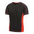 Black-Classic Red - Front - Regatta Activewear Mens Beijing Short Sleeve T-Shirt
