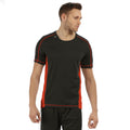 Black-Classic Red - Back - Regatta Activewear Mens Beijing Short Sleeve T-Shirt