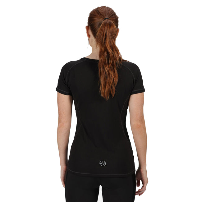 Black-Black - Side - Regatta Activewear Womens Beijing Short Sleeve T-Shirt