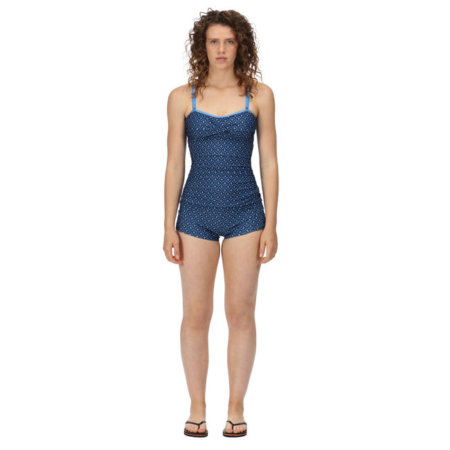 Navy Tile - Back - Regatta Great Outdoors Womens-Ladies Aceana Bikini Shorts