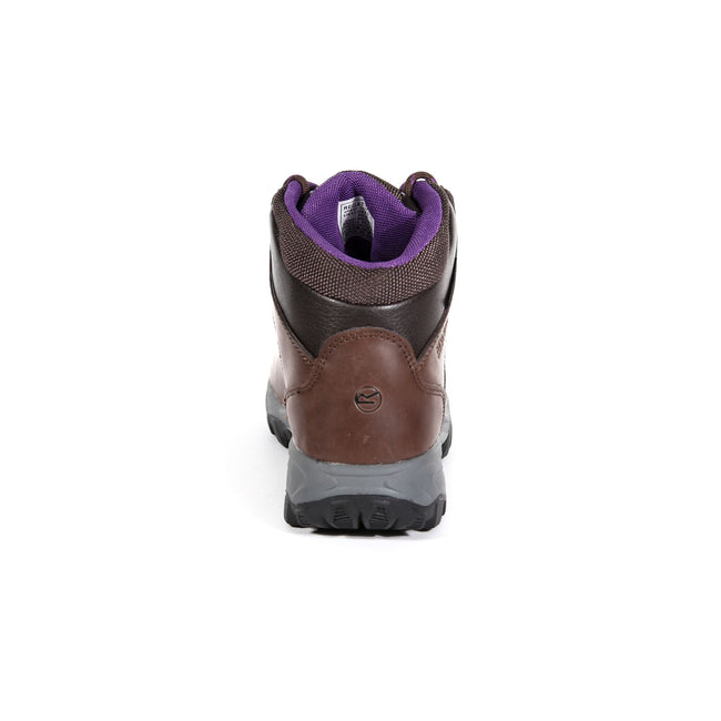 Chestnut-Alpine Purple - Side - Regatta Great Outdoors Womens-Ladies Bainsford Waterproof Hiking Boots