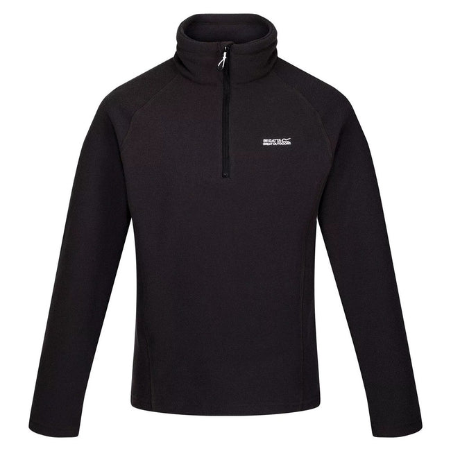 Black - Front - Regatta Great Outdoors Mens Kenger Half Zip Honeycomb Fleece