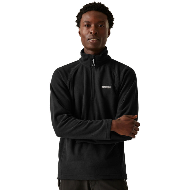 Black - Lifestyle - Regatta Great Outdoors Mens Kenger Half Zip Honeycomb Fleece