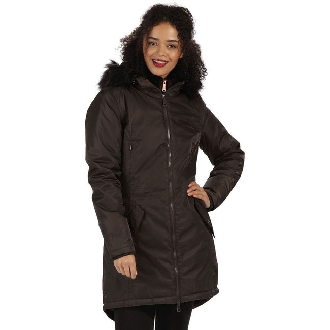 Dark Khaki - Back - Regatta Great Outdoors Womens-Ladies Lucetta Breathable Waterproof Insulated Parka Jacket