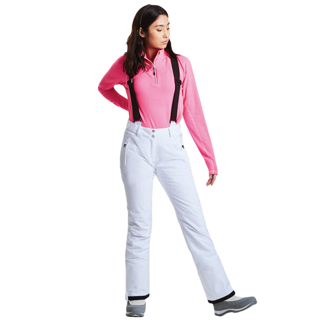 White - Back - Dare 2b Womens-Ladies Figure In II Ski Trousers