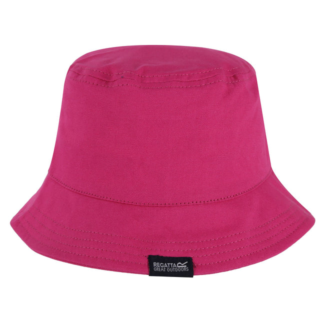 Cabaret - Front - Regatta Great Outdoors Childrens-Kids Crow Canvas Bucket Hat