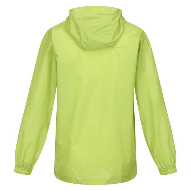 Green Algae - Side - Regatta Great Outdoors Childrens-Kids Pack It Jacket III Waterproof Packaway Black