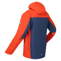 Admiral Blue-Rusty Orange - Lifestyle - Regatta Mens Birchdale Waterproof Hooded Jacket
