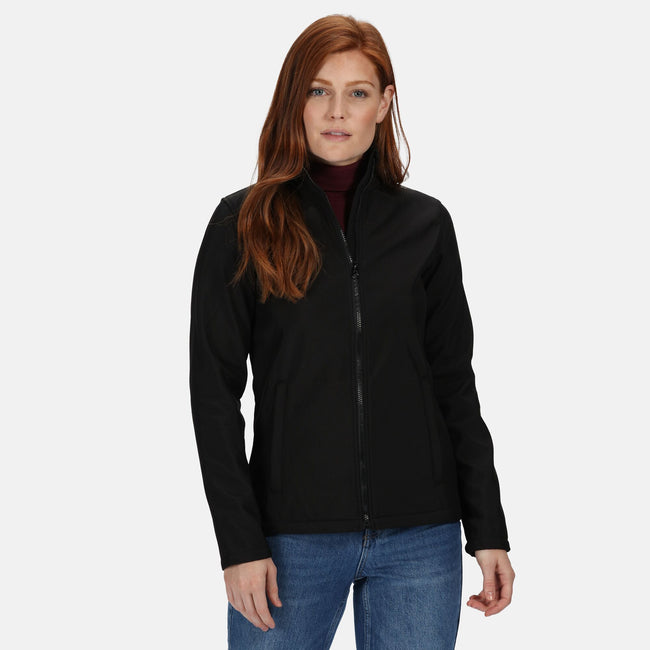 Black-Black - Side - Regatta Professional Womens-Ladies Printable Soft Shell Jacket