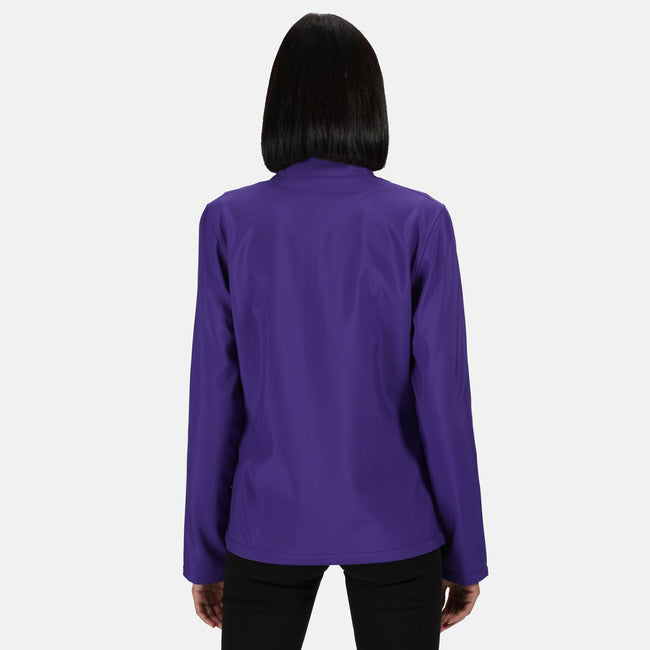 Purple-White - Side - Regatta Professional Womens-Ladies Printable Soft Shell Jacket