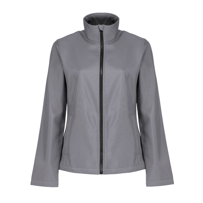 Rock Grey-Black - Front - Regatta Professional Womens-Ladies Printable Soft Shell Jacket