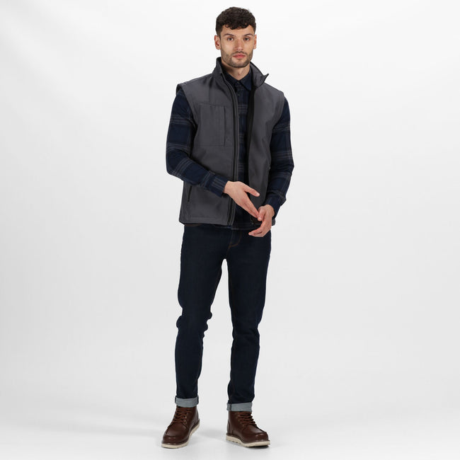 Seal Grey - Back - Regatta Professional Mens Softshell 3 Layer Body Warmer
