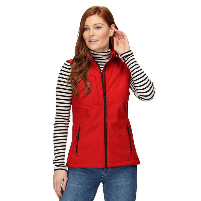 Classic Red - Side - Regatta Womens-Ladies Octagon II Softshell 3 Layer Body Warmer