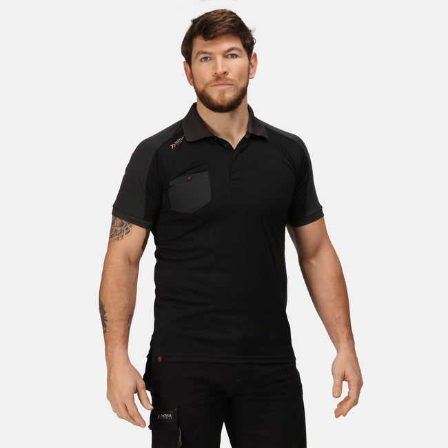 Black - Side - Regatta Professional Mens Polo Shirt