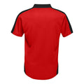 Classic Red-Black - Back - Regatta Professional Mens Contrast Coolweave Polo Shirt