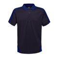 Navy-New Royal - Front - Regatta Professional Mens Contrast Coolweave Polo Shirt