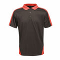 Black-Classic Red - Front - Regatta Professional Mens Contrast Coolweave Polo Shirt