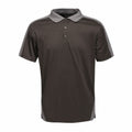 Black-Seal Grey - Front - Regatta Mens Contrast Coolweave Polo Shirt