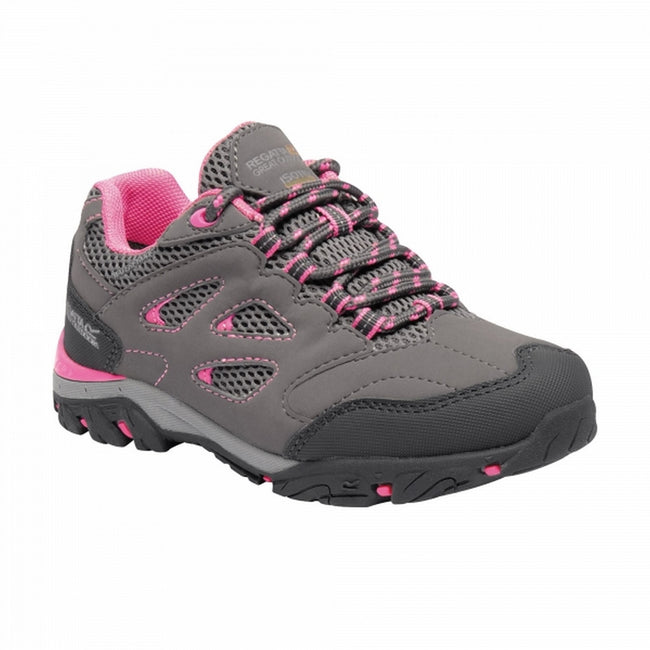 Steel-Tulip - Front - Regatta Childrens-Kids Holcombe Low Junior Hiking Boots
