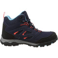 Navy-Fiery Coral - Side - Regatta Childrens-Kids Holcombe IEP Junior Hiking Boots