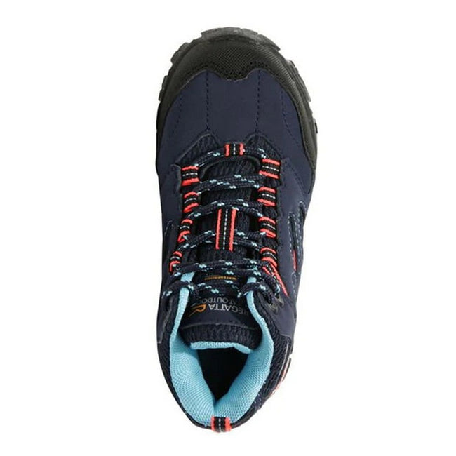 Navy-Fiery Coral - Lifestyle - Regatta Childrens-Kids Holcombe IEP Junior Hiking Boots