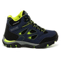 Navy-Lime Punch - Back - Regatta Childrens-Kids Holcombe IEP Junior Hiking Boots