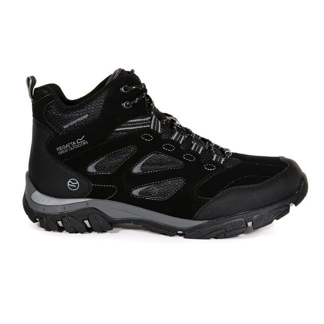 Black-Granite - Back - Regatta Mens Holcombe IEP Mid Hiking Boots