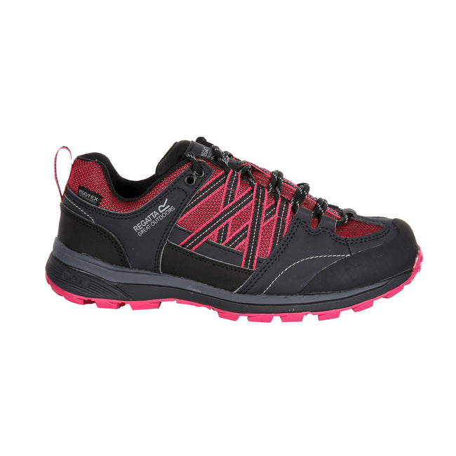 Dark Cerise-Ash - Back - Regatta Womens-Ladies Samaris Low II Hiking Boots