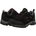 Jet Black-Antique Pink - Close up - Regatta Womens-Ladies Holcombe IEP Low Hiking Boots