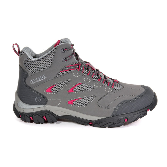 Steel-Vivacious - Back - Regatta Womens-Ladies Holcombe IEP Mid Hiking Boots