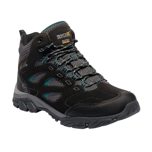 Black-Deep Lake - Front - Regatta Womens-Ladies Holcombe IEP Mid Hiking Boots