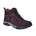 Dark Burgundy-Black - Front - Regatta Womens-Ladies Holcombe IEP Mid Hiking Boots